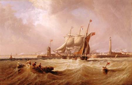 Entrance to Sunderland Harbour (1864) - James Wilson Carmichael